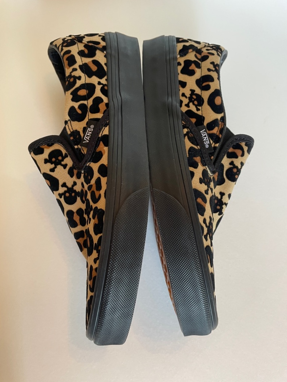 Vans Slip On Womens 8.5 Leopard Skull Print Canvas Sneakers New Without Box - Picture 7 of 12